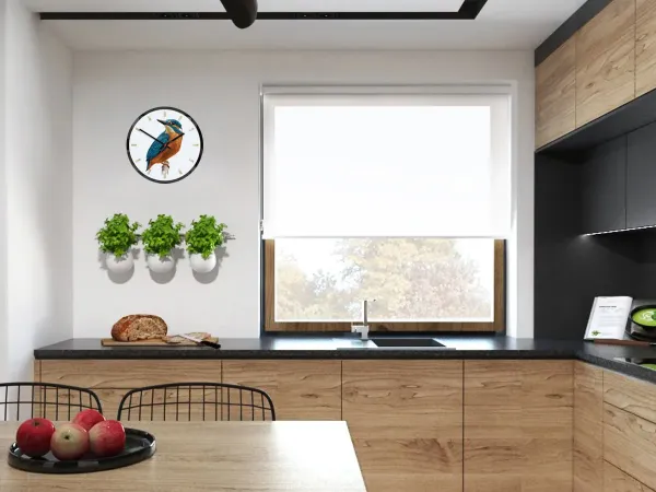 ModernClock Nástenné hodiny Bird Unikat biele