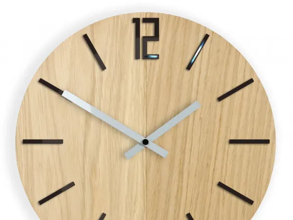 ModernClock Nástenné hodiny Carlo Wood hnedé