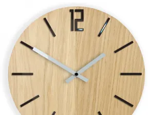 ModernClock Nástenné hodiny Carlo Wood hnedé