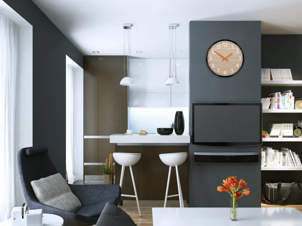 ModernClock Nástenné hodiny Karina hnedé