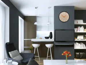 ModernClock Nástenné hodiny Karina hnedé