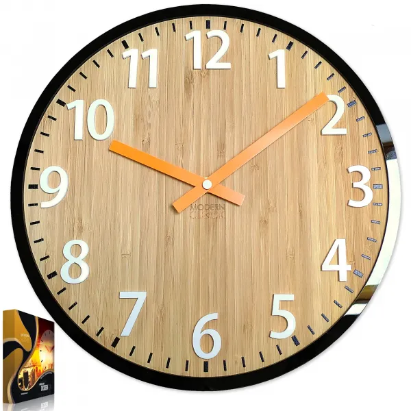 ModernClock Nástenné hodiny Karina hnedé