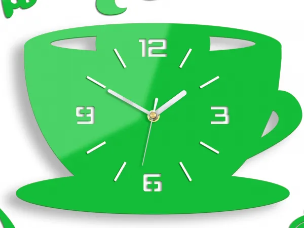 ModernClock Nástenné hodiny Coffee zelené