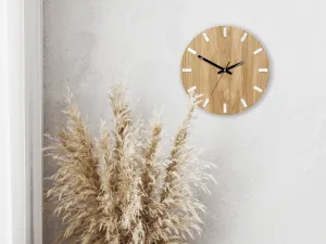 ModernClock Nástenné hodiny Simple Oak hnedo-čierne