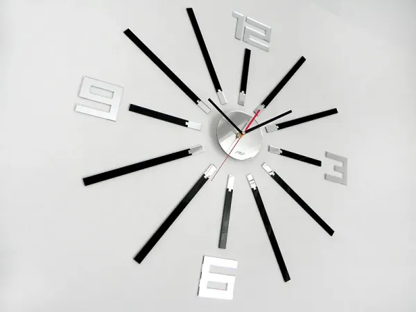 ModernClock Nástenné hodiny Glamour Sheen čierne