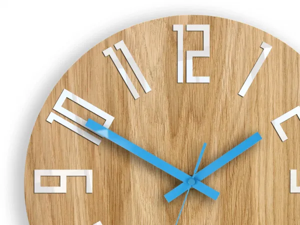 ModernClock Nástenné hodiny Slim hnedé