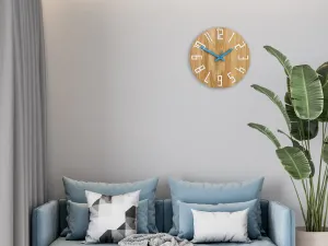 ModernClock Nástenné hodiny Slim hnedé