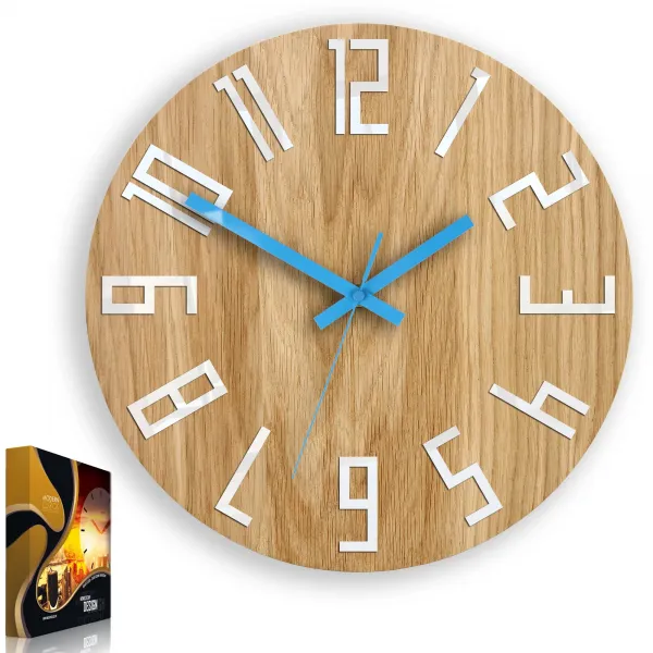 ModernClock Nástenné hodiny Slim hnedé