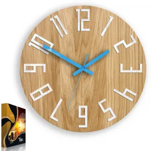 ModernClock Nástenné hodiny Slim hnedé