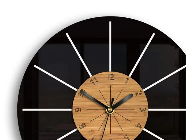 ModernClock Nástenné hodiny Leon čierne