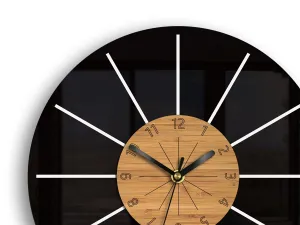 ModernClock Nástenné hodiny Leon čierne