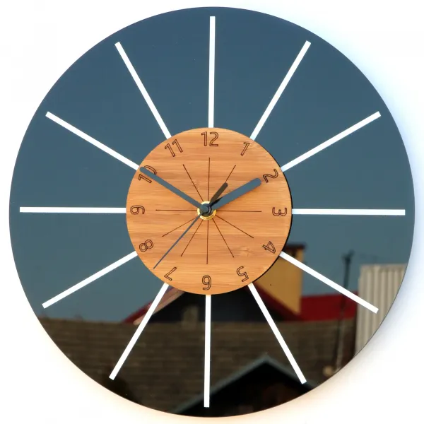 ModernClock Nástenné hodiny Leon čierne