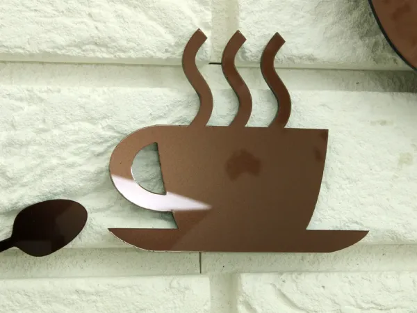 ModernClock Nástenné hodiny Kettle medené