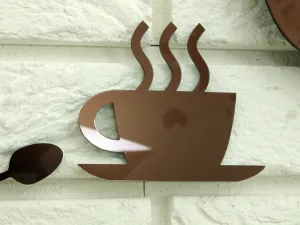 ModernClock Nástenné hodiny Kettle medené