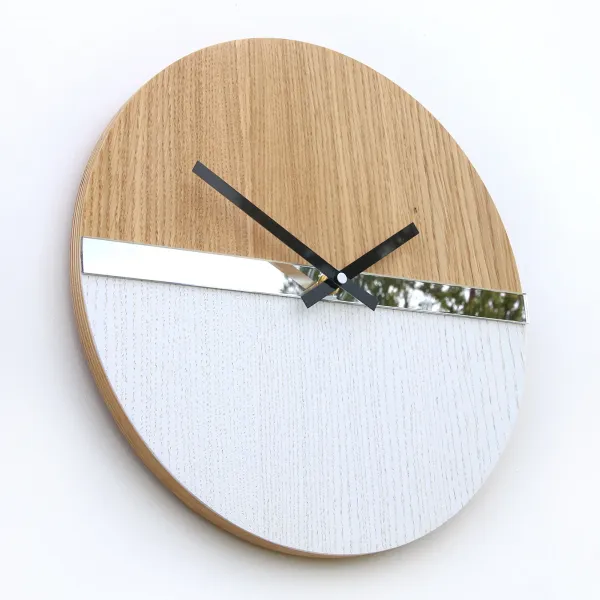 ModernClock Nástenné hodiny Dab hnedé