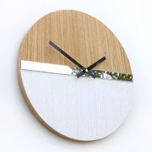 ModernClock Nástenné hodiny Dab hnedé
