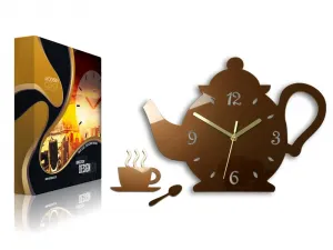 ModernClock Nástenné hodiny Kettle medené