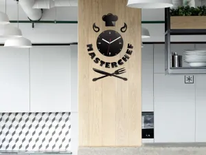 ModernClock Nástenné hodiny Master Chef čierne