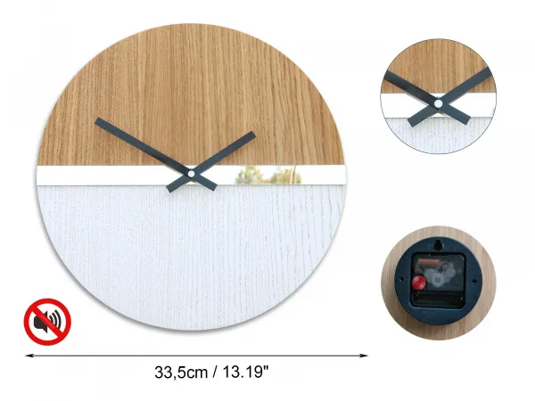 ModernClock Nástenné hodiny Dab hnedé