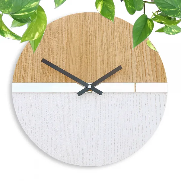 ModernClock Nástenné hodiny Dab hnedé