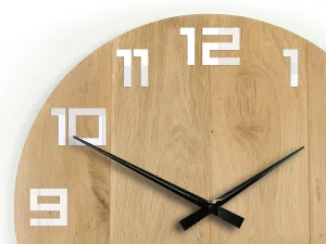 ModernClock Nástenné hodiny Digit hnedé