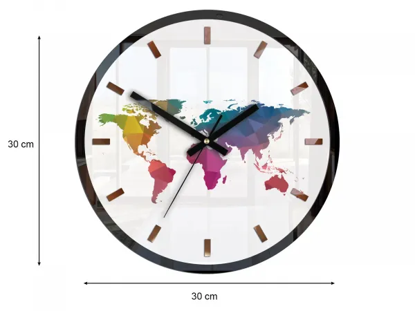 ModernClock Nástenné hodiny Map farebné