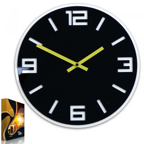 ModernClock Nástenné hodiny Dixon čierne