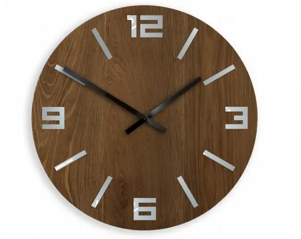 ModernClock Nástenné hodiny Dob hnedé