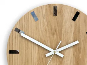 ModernClock Nástenné hodiny Simple-W hnedo-biele