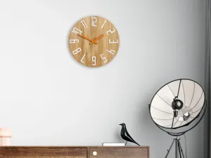 ModernClock Nástenné hodiny Slim Mit hnedo-oranžové