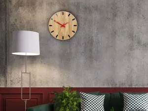ModernClock Nástenné hodiny SImple-Y hnedo-červené