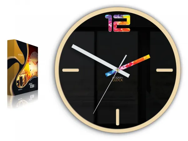 ModernClock Nástenné hodiny Etno čierne