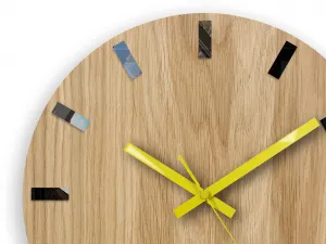 ModernClock Nástenné hodiny Simple-Y hnedo-žlté