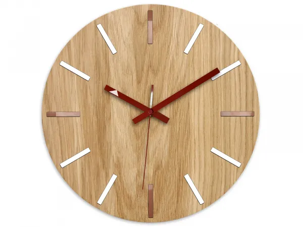 ModernClock Nástěnné hodiny Wood Solo hnědé