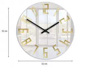 ModernClock Nástenné hodiny Slim Gold biele