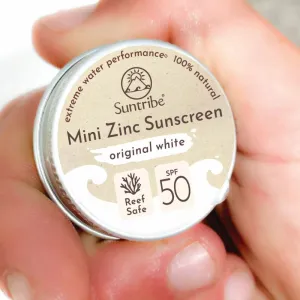 Suntribe Mini Zinc Sunscreen minerálny ochranný krém na tvár a telo SPF 50 Original White 15 g