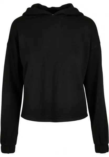 Women's Oversized Modal Terry Terry Hoodie Black