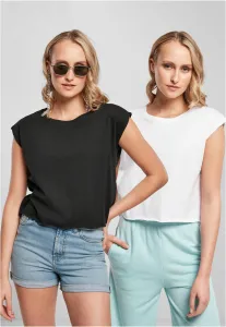 Women's Organic Short T-Shirt 2-Pack Black+White