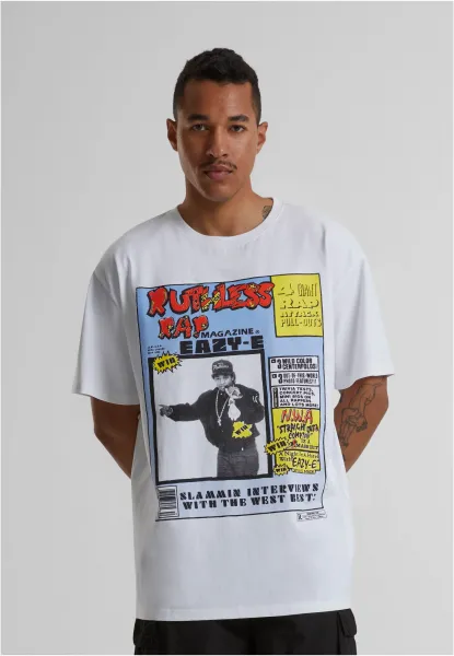 Eazy-E RAP Magazín Oversize Tričko Biele