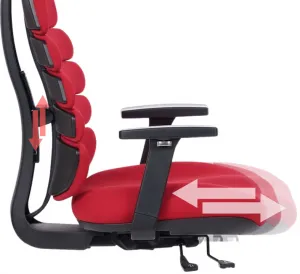 MERCURY Ergonomická kancelárska stolička SPINE červená, s opierkou hlavy