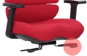 MERCURY Ergonomická kancelárska stolička SPINE červená, s opierkou hlavy