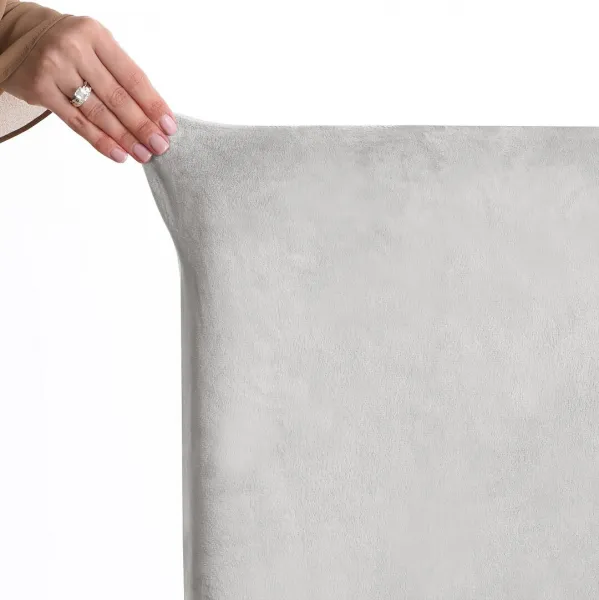 Restilo Napínací potah na židli s opěradlem SENTO 4 ks světle šedý