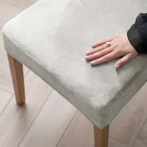 Restilo Napínací potah na židli s opěradlem SENTO 4 ks světle šedý