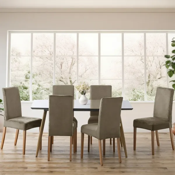 Restilo Napínací potah na židli s opěradlem SENTO 1 ks béžový