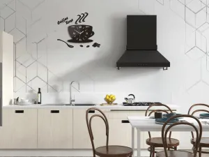 Moderné nástenné hodiny COFFE TIME 3D WENGE wenge