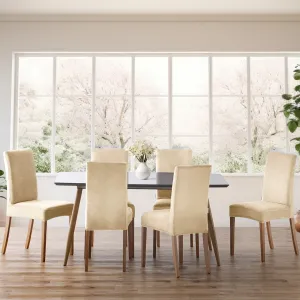 Restilo Napínací potah na židli s opěradlem SENTO 4 ks světle béžový