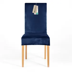 Restilo Napínací potah na židli s opěradlem SENTO 4 ks indigo