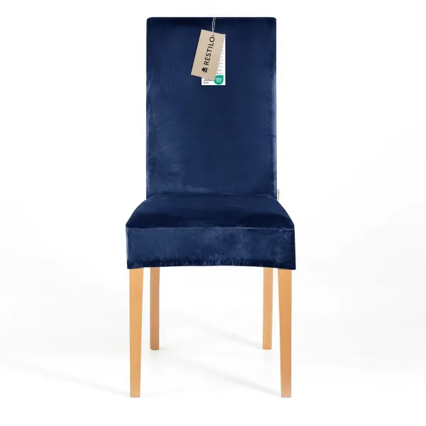 Restilo Napínací potah na židli s opěradlem SENTO 4 ks indigo