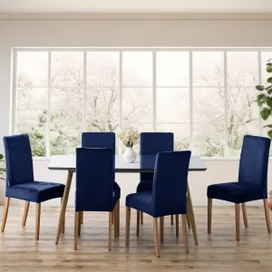 Restilo Napínací potah na židli s opěradlem SENTO 4 ks indigo
