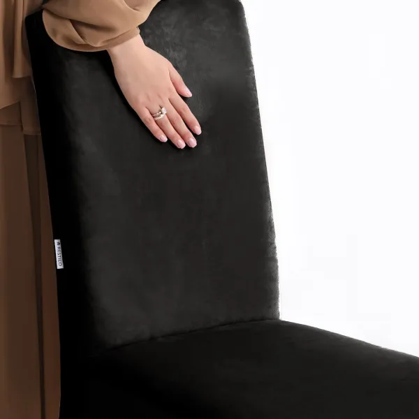 Restilo Napínací potah na židli s opěradlem SENTO 6 ks černý
